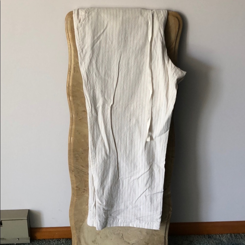 Wide leg linen pants
